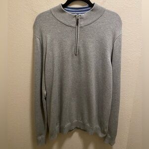 J. McLaughlin Grey Men's Quarter Zip Knit Sweater Size L